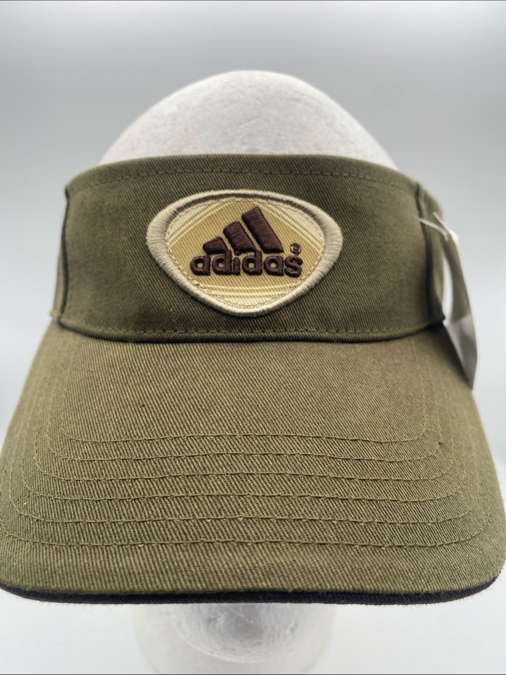 adidas Climalite Olive Visor with Embroidered Tan Logo Patch